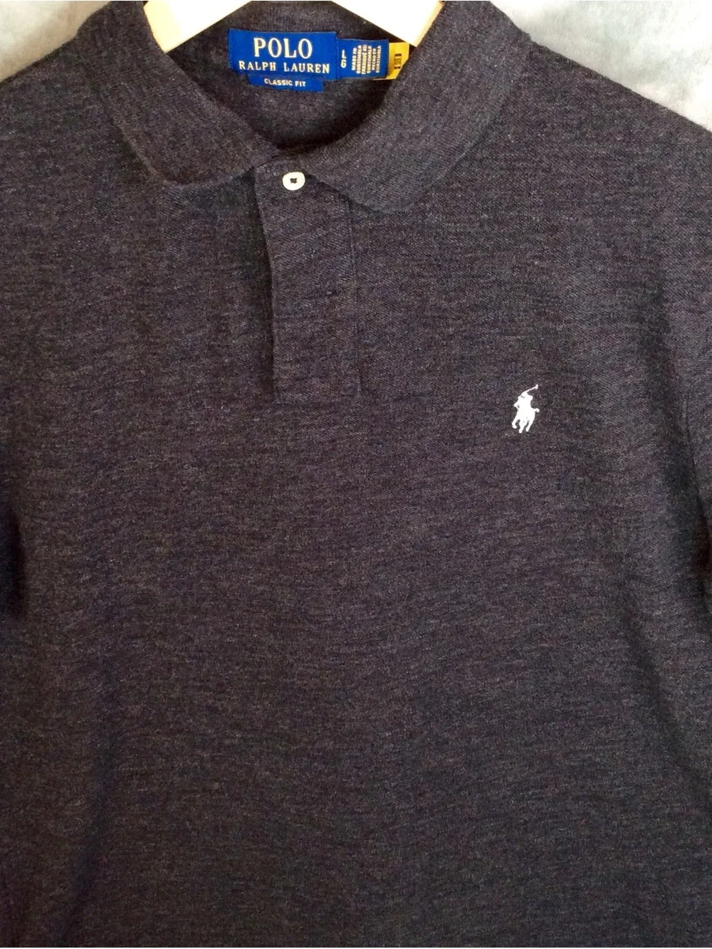 Ralph Lauren Heathered Charcoal Polo Shirt men’s size large